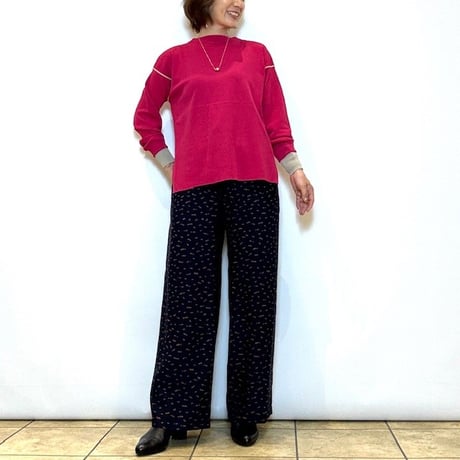 【trois／トロワ】ランダムドット柄イージーパンツ