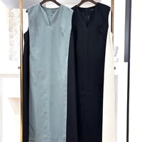 【Nouque／ヌーク】サイド配色キーネックジャンパースカート