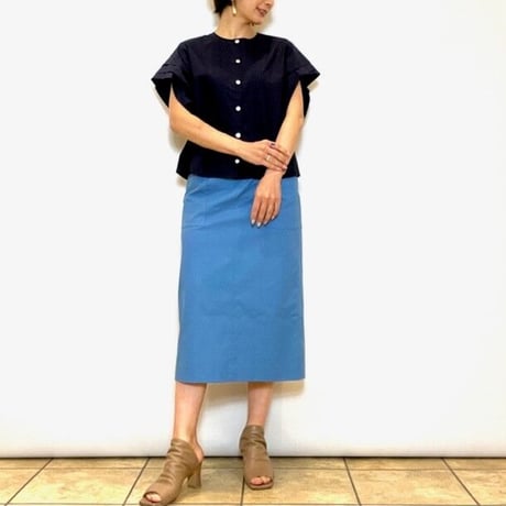 【COOMB／クーム】ピンタッククロップドブラウス