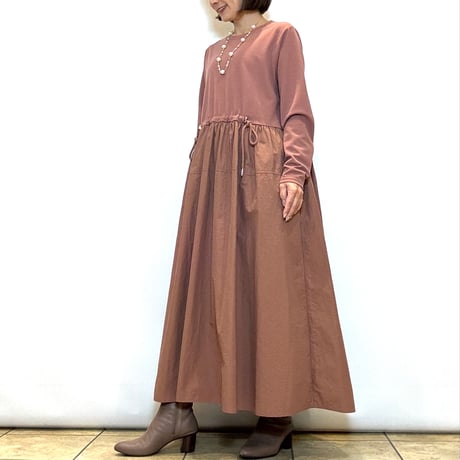 【ATELIER SIX／アトリエシックス】タフタコンビワンピース