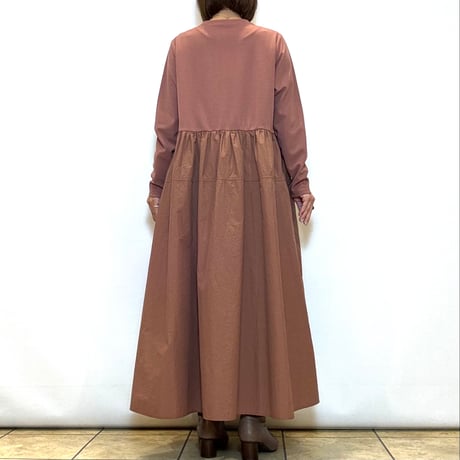【ATELIER SIX／アトリエシックス】タフタコンビワンピース