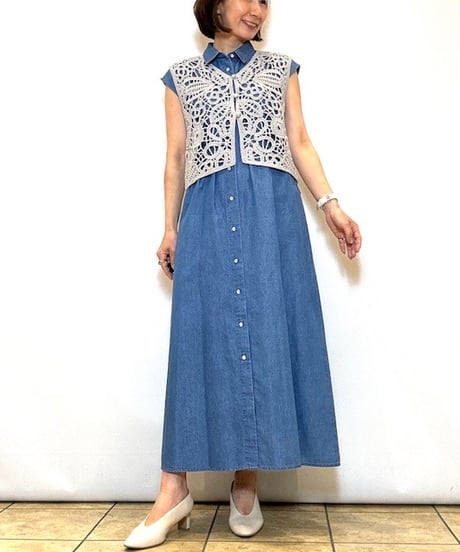 【ATELIER SIX／アトリエシックス】コード刺繍ベスト
