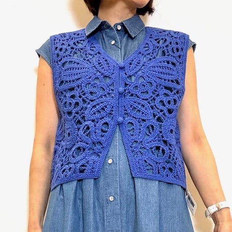 【ATELIER SIX／アトリエシックス】コード刺繍ベスト