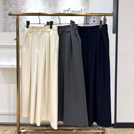 亀裂の八重歯様【極美品】デ ペトリロ リネン ワンプリーツ テーパード