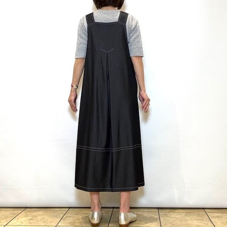 【COUVEE／クベ】デニムフレアジャンパースカート