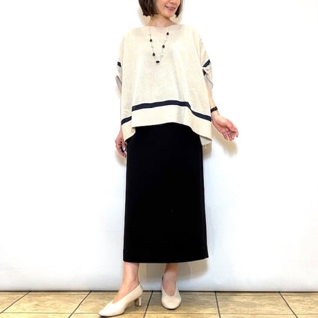 【Brahmin／ブラーミン】ポンチョラインニット