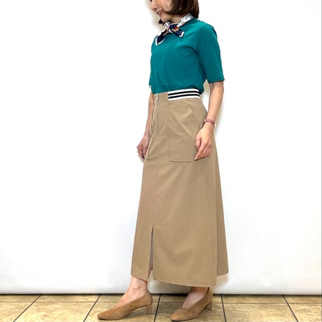 【BRAHMIN／ブラーミン】フロントジップカーゴスカート