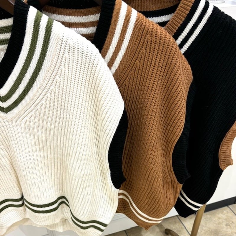 PASSIONE／パシオーネ】チルデンニットベスト | Aimant-エマン