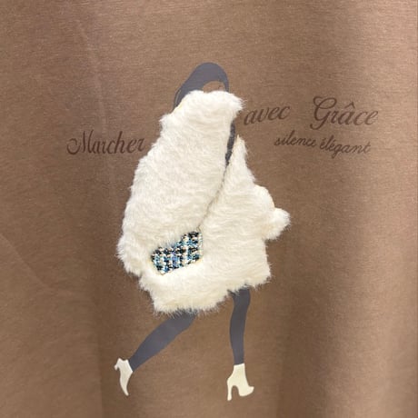 【Brahmin／ブラーミン】ガールモチーフイラストTシャツ