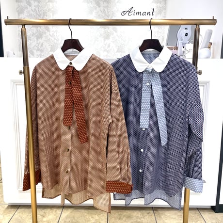 mbibiyブラウス 小さいサイズ】ケミカルレースジョイントデザインブラウス