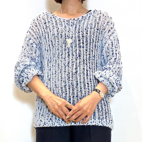 【Brahmin／ブラーミン】ファンシードットヤーンニット