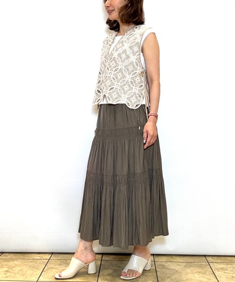 【Brahmin／ブラーミン】サイドリボンレースブラウス