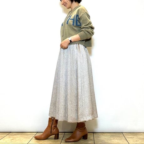 【C’est moijeu／セモワージュ】シャイニータックフレアスカート