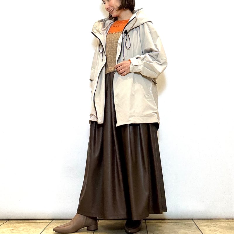 Lallia mu／ラリアムー】キルトフードミドルコート | Aimant-エマン