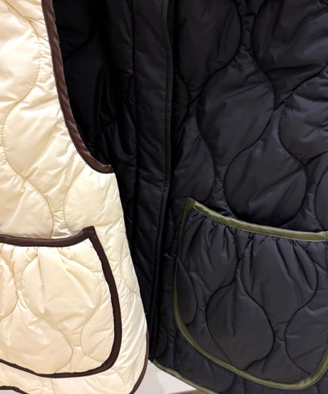 【Brahmin／ブラーミン】ファーカラー キルティング中綿ベスト