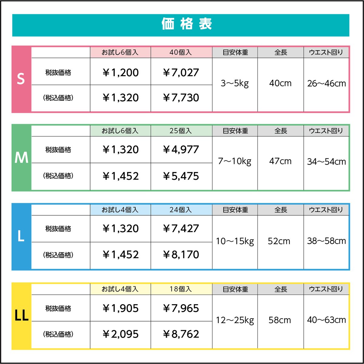 M】サイズ 25個入り ※送料無料 ※税込 | WANCHI