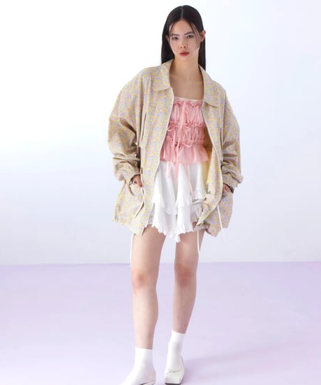 flower print jacket YELLOW