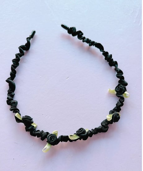 petit rose shirring cachucha BLACK