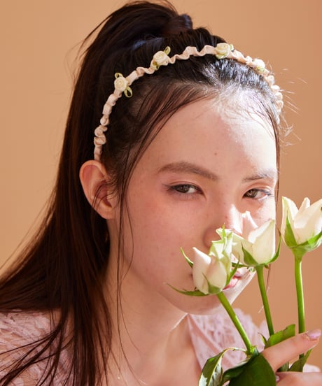 petit rose shirring cachucha IVORY