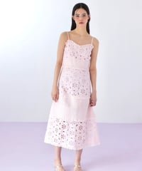 lace pintuck dress PINK