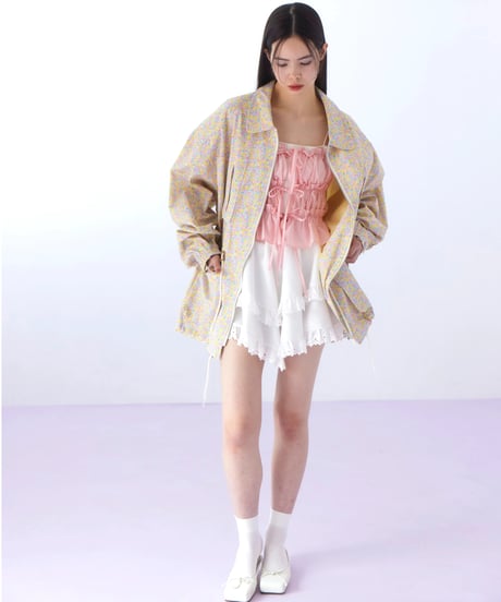 flower print jacket YELLOW