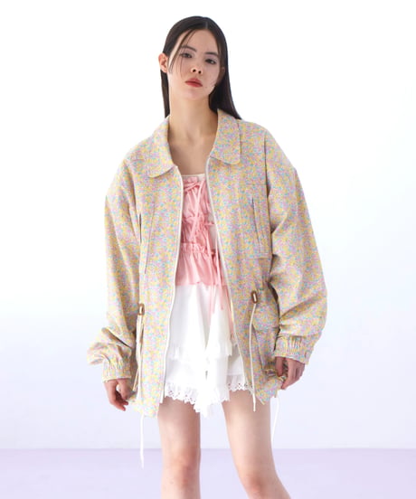 flower print jacket YELLOW
