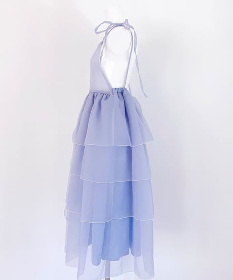 organdy apron dress BLUE
