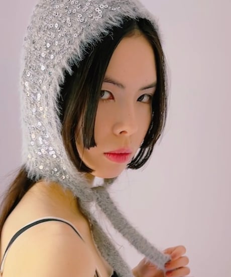 sequin  balacrava GRAY