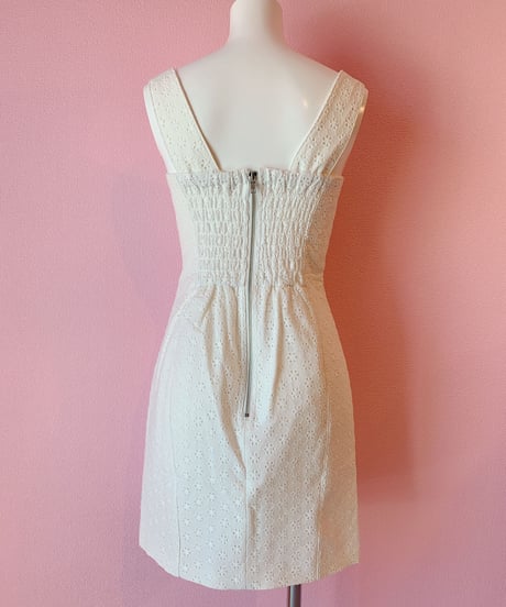 lace corcet dress WHITE