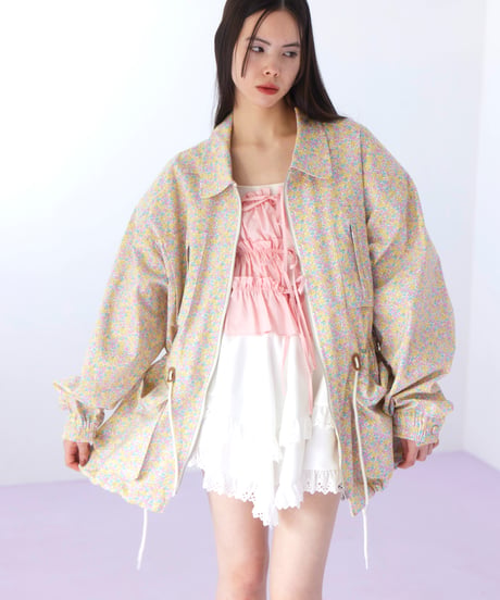 flower print jacket YELLOW