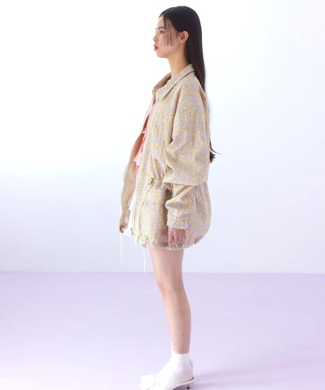 flower print jacket YELLOW