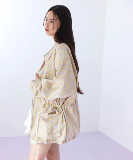 flower print jacket YELLOW