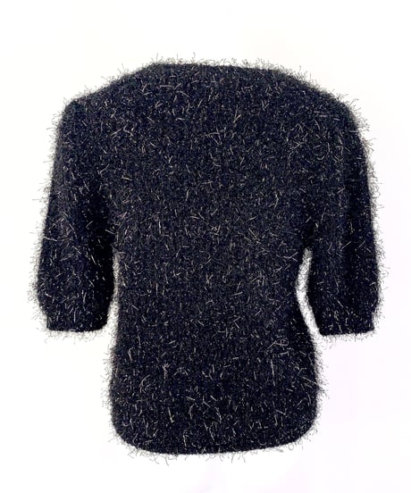 glitter fluffy knit BLACK