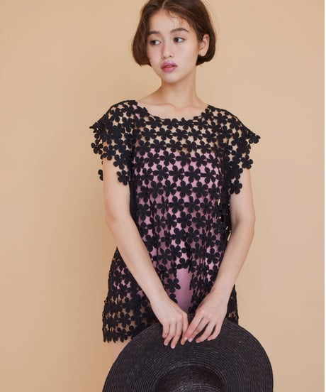 DAISY TULLE TOP デイジーチュールトップ　シースルー　ビビー DAISY TULLE TOP デイジーチュールトップシースルービビー