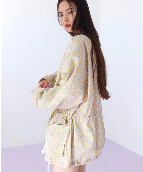 flower print jacket YELLOW