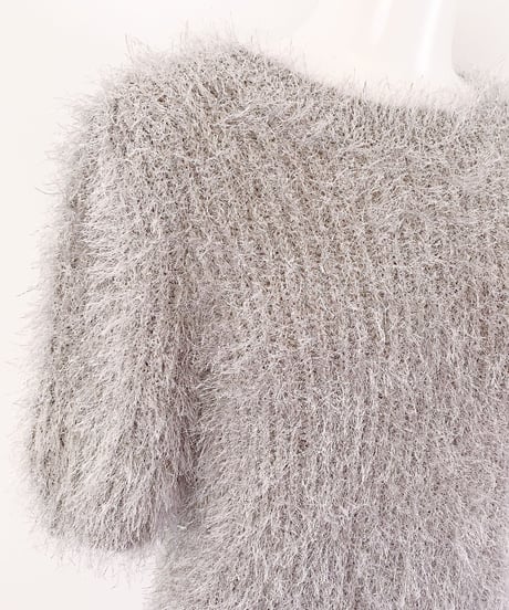 glitter fluffy knit GRAY