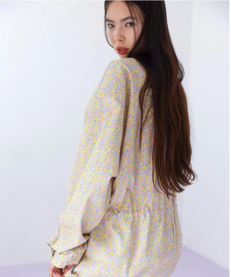flower print jacket YELLOW