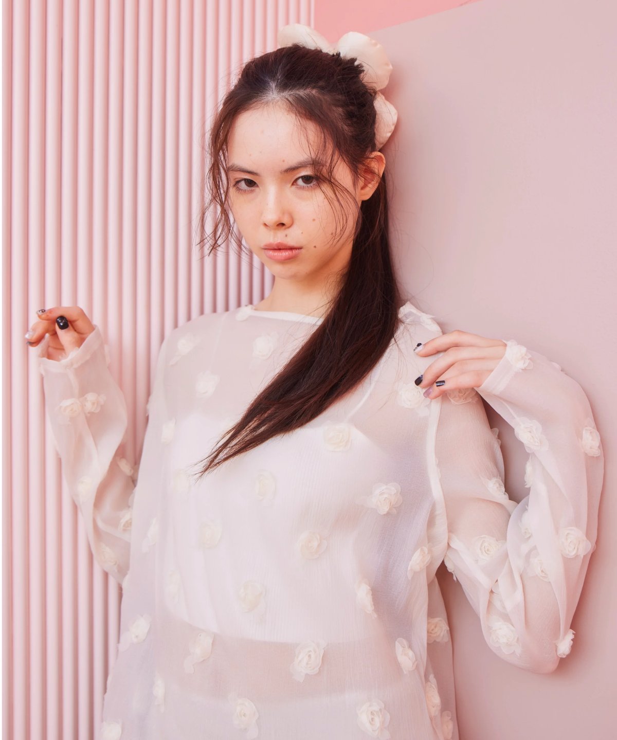 rose pullover blouse IVORY | The Girls Society