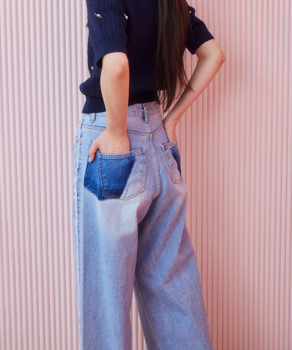 パンツ archive center line wide denim pants パンツ archive center line wide denim pants セール】Denim
