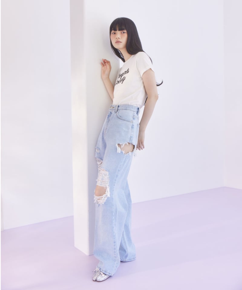 crash loose denim pants | The Girls Society