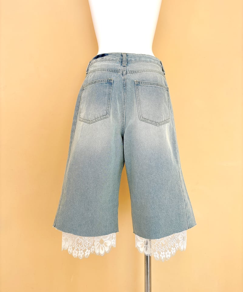パンツ S cutting denim2 lace theredthread THEREDTHREAD / ザレッドスレッド】S cutting denim2 lace