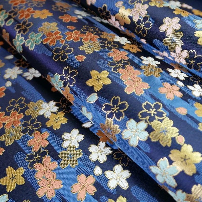 西陣織 金襴 絹織物 さくら紋様 約一尺 | 西陣岡本
