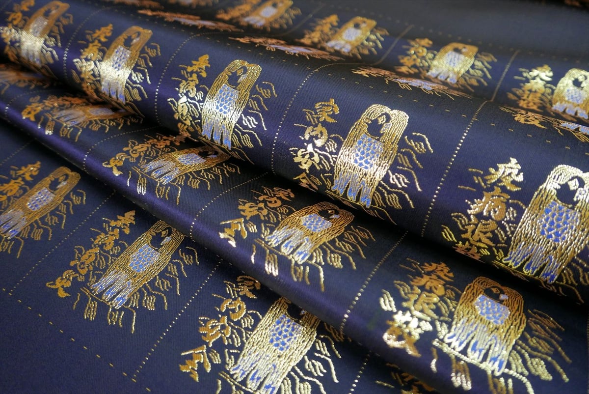 西陣織 妖怪アマビエ様 青バージョン 家内安全、無病息災、疫病退散