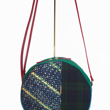 SUI Plus Bags　まんまるバッグ　No.26　ネオン紋様　一点物