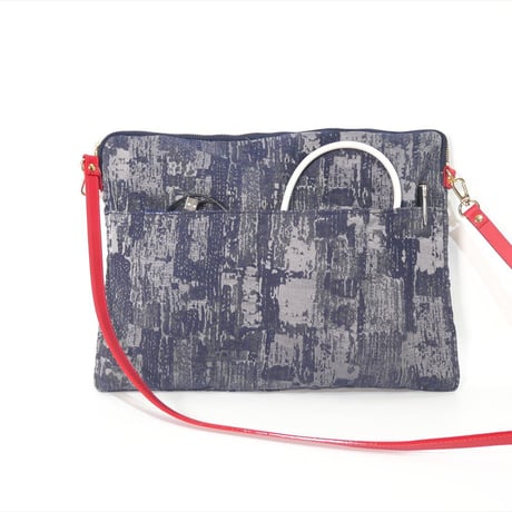 SUI Plus Bags　しかくバッグ（13インチPCバッグ）　No.5　古都唐花　一点物