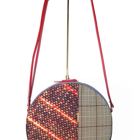 SUI Plus Bags　まんまるバッグ　No.10　ネオン紋様　一点物