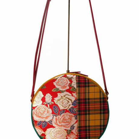 SUI Plus Bags　まんまるバッグ　No.24　バラ紋様　一点物
