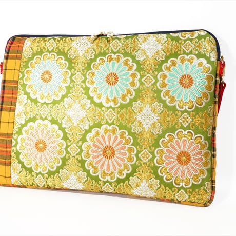 SUI Plus Bags　しかくバッグ（13インチPCバッグ）　No.28　唐花紋様　一点物