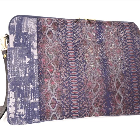 SUI Plus Bags　しかくバッグ（13インチPCバッグ）　No.12　パイソン紋様　一点物