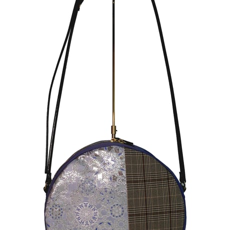 SUI Plus Bags　まんまるバッグ　No.27　雪輪紋様　一点物
